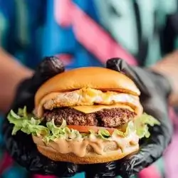 Graffiti Angus Beef And Eggs Burger