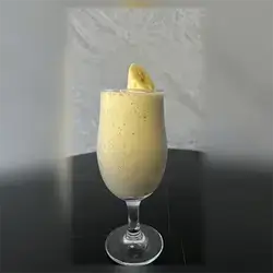 Fresh Milk and Banana Juice