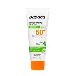 Sensitive Facial Fluid Spf50+ with Aloe 75ml _ babaria