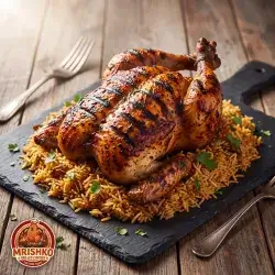 Whole Fresh Charcoal Chicken with Biryani