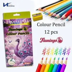 Soft Colour Pencils 12colour-flamingo