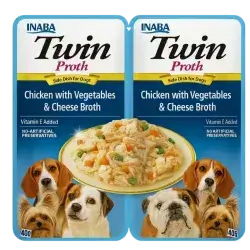 Inaba Twin Packs - With Chicken & Vegetables & Cheese In Broth 80g