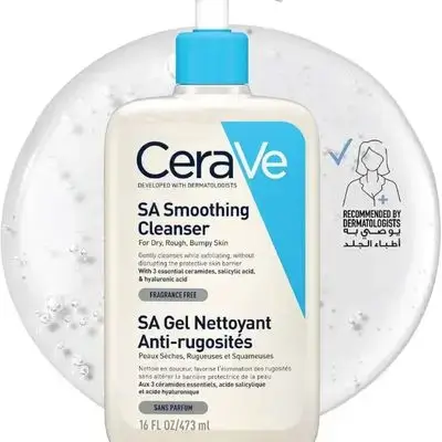 Cerave SA Smoothing Cleanser for dry, rough, bumpy skin (473ml)