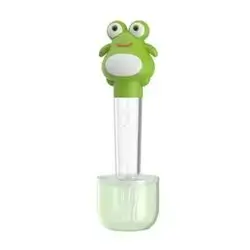 THE LITTLE LOOKERS Silicone Baby Medicine Dropper/Dispenser, Medicine Feeder With Case (Frog Shape-Green)