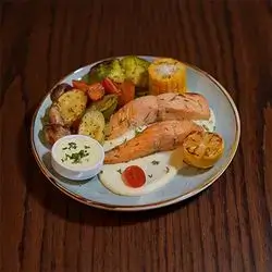 Diet Salmon Fish Plate