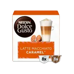 Nescafé Dolce Gusto Latte Macchiato Caramel Capsules (8 Milk + 8 Espresso)