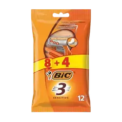 Sensitive Razor Softer Shave 3 Blades 8 Pcs+ 4 Free _ Bic