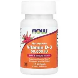 Now Vitamin D3 50000IU 30softgels
