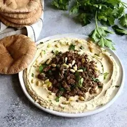 Hommos With Beef