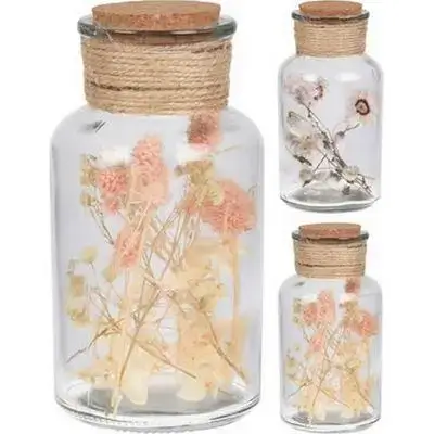 Flower In Bottle 13Cm 2Ass