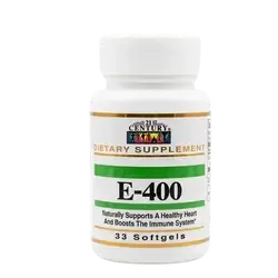 E-400 Naturally Supports A Healthy Heart And Boosts The Immune System 33 Soft gels  _ 21ST CENTURY