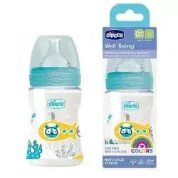 Chicco Baby Well Being Feeding Bottle For Boys 0M+ - 150ML