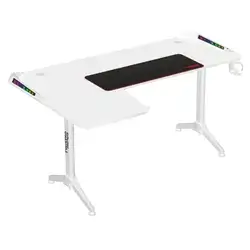 Twisted Minds Warrior L-Shaped Gaming Desk RGB (Left - White)