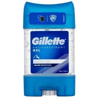 Gillette Arctic Ice Antiperspirant Gel 70ml - 48HR Antiperspirant for men Gel//جل مزيل العرق جيليت إندورانس أرتيك آيس الشفاف للرجال، 70 مل