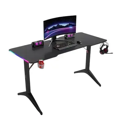 Gaming Desk RGB D2208 Black - 120cm x 60cm
