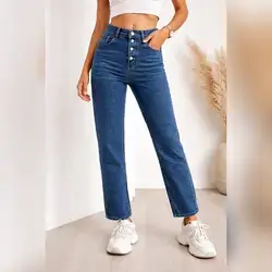SHEIN Women's Casual Flared Jeans With Pockets - Small