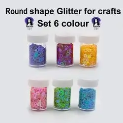 cercle shape glitter, for hand made,6colour