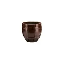 Terracotta Flower Pot No:4 Wood Barrel Pattern