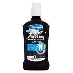 Wisdom Active Whitening (activated Charcoal technology) Mouthwash 500ml