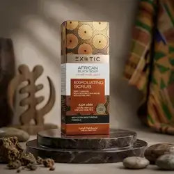 Exfoliating scrub, African black soap