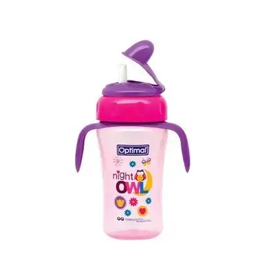 Silicone Spout Training Cup 240ml with Handle - Pink