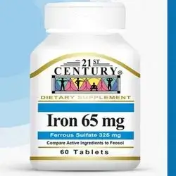 21ST CENTURY IRON 65MG 60TABLETS