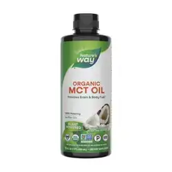Nature's Way Organic MCT Oil, 16 Fl Oz, Brain and Body Fuel from Coconuts*, C8 Caprylic Acid and C10 Capric Acid, Keto and Paleo Certified, Organic, Non-GMO Project Verified