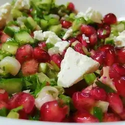 Cheese And Pommegranet Salad