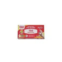 Liao Disposable Pvc Gloves Powder Free Xlarge 100 Pcs