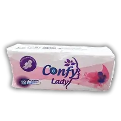 Confi Feminine Sanitary Pads, 10 Count