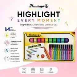 Set Highlighter 12colour-flamingo