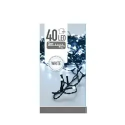 Led String 40 Leds White Outdoor