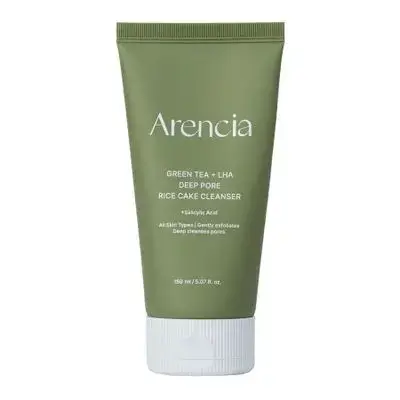 Arencia - Green Tea + LHA Deep Pore RIice Cake Cleanser - Face wash gel with Green Tea - 150ml - ORIGINAL
