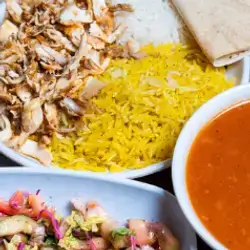 Rice And Broth With Chicken Doner