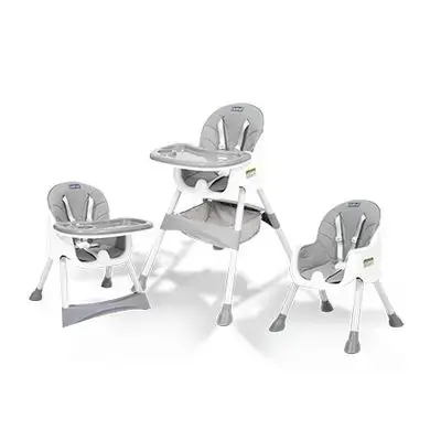 3-Position Multifunctional Baby High Chair - Gray