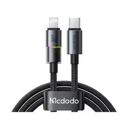 MCDODO CA8190 USB-C TO LIGHTNING CABLE WITH 7 COLORFUL LIGHTS 1.2M (BLACK)