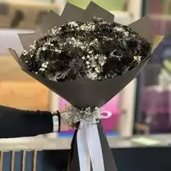 Flower bouqet dawde black