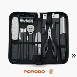 Porodo Lifestyle | 16-in-1 Multi-Purpose Grooming Manicure Kit