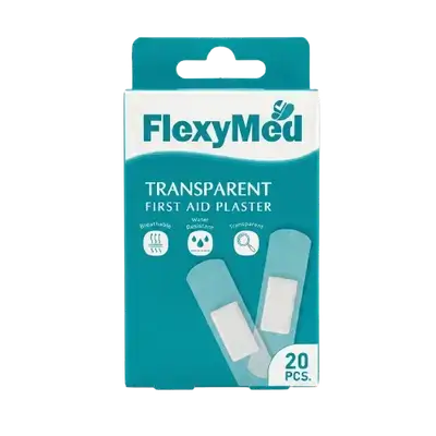 Transparent First Aid Plaster 20Pcs _ FlexyMed