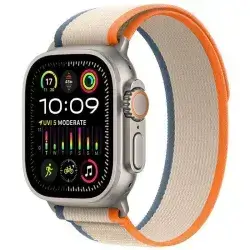 Apple Watch Ultra 2 GPS + Cellular, 49mm Titanium Case with Orange/Beige Trail Loop - M/L