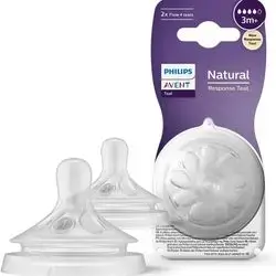 Philips Natural Response Feeding Bottle Nipple-Flow 4 (3M+)-Pack of 2