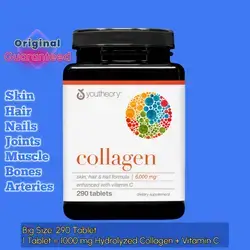 Advanced Collagen, 6000 mg Hydrolyzed Collagen Peptides, Includes Antioxidants & Contains Vitamin C - Hair Growth, Nails, Joint Health & Bone Support - 290 Tablets collagen