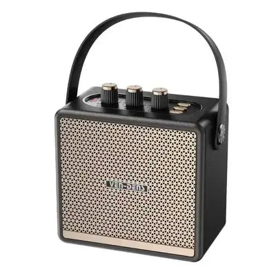 VEN-DENS Portable Wireless Bluetooth Speaker, Crystal Clear Sound, True Wireless Stereo, Waterproof Design, 30H Playtime, AUX/USB/TF Support, Carry Handle – Black (VD-SPK012)