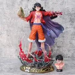 One Piece Anime Monkey D Luffy Sakura 2 Heads Figure