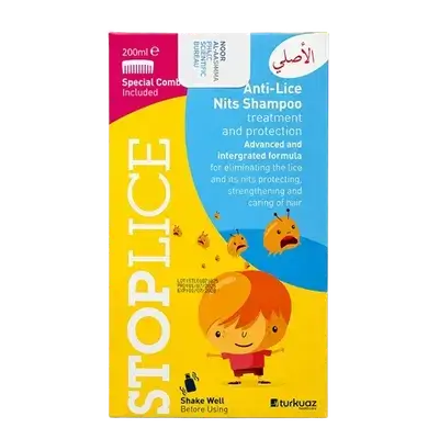 Stop Lice Shampoo Maximum Strength With Comb 200ml _ Turkuaz