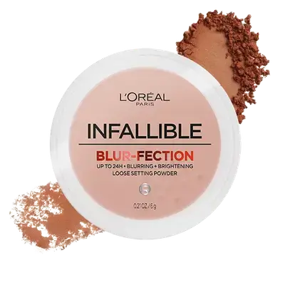INFALLIBLE BLur-Fection Longwear Loose Setting Powder 15 TRANSLUCENT MEDIUM DEEP 6g _ L'OREAL PARIS