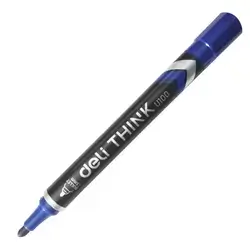 DELI THINK PERMANENT CHISEL MARKERS / BLUE