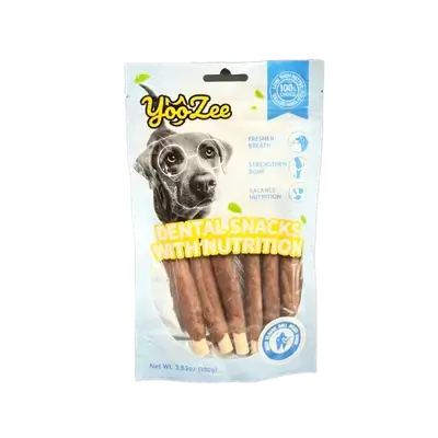 YooZee Dental Snacks With Nutrition Beef Flavor Roll Meaty Stick 100g