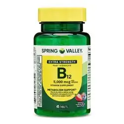 B12 5000mcg Sublingual 45tabs SPRING VALLEY