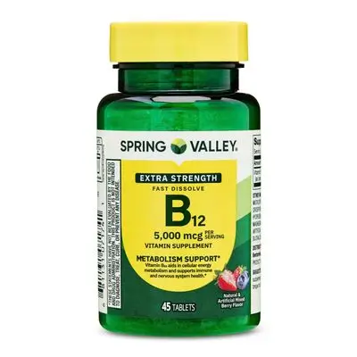 B12 5000mcg Sublingual 45tabs SPRING VALLEY